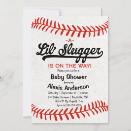 Little Slugger Baseball Baby shower Invitation Kaart