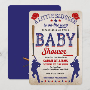 Little Slugger, , Baseball Baby shower Kaart