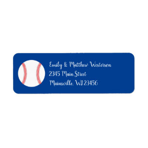 Little Slugger Baseball Baby shower Return Address Etiket