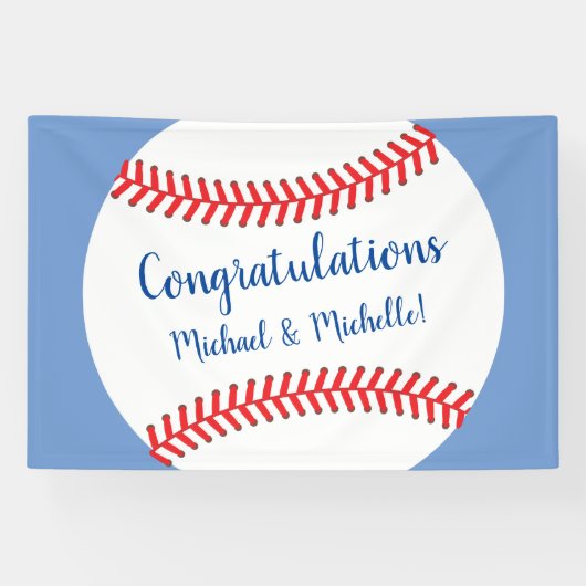 Little Slugger Baseball Baby shower Spandoek (Horizontaal)