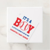 Little Slugger Baseball Boy Baby shower Bedankjes Labels (In situ)