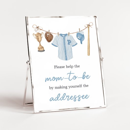 Little Slugger Baseball Envelope Station Poster