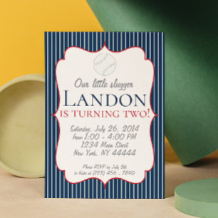 Little Slugger Baseball Party Invitation Kaart