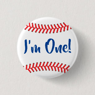 Little Slugger Baseball Verjaardagsfeestje Ronde Button 3,2 Cm