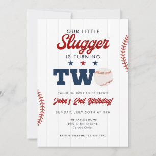 Little Slugger-honkbal 2e verjaardag Kaart