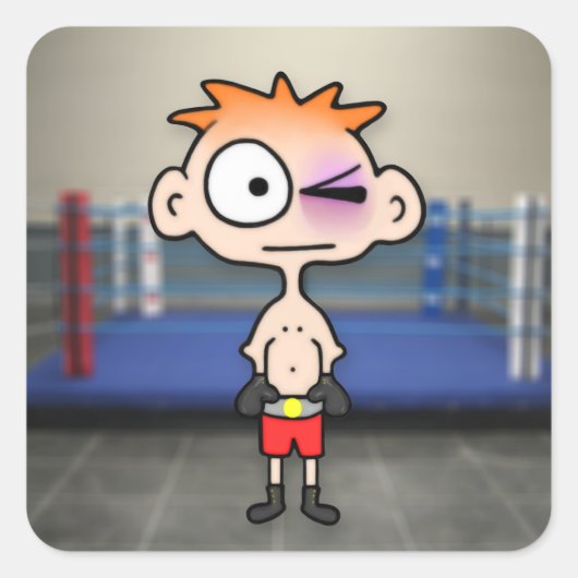 Little Slugger Vierkante Sticker (Voorkant)