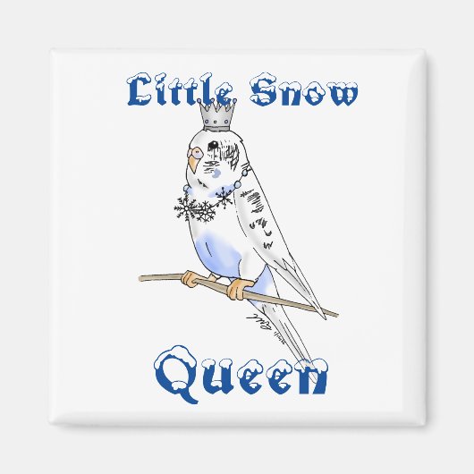 Little Snow Queen Budgie Magnet Magneet (Voorkant)