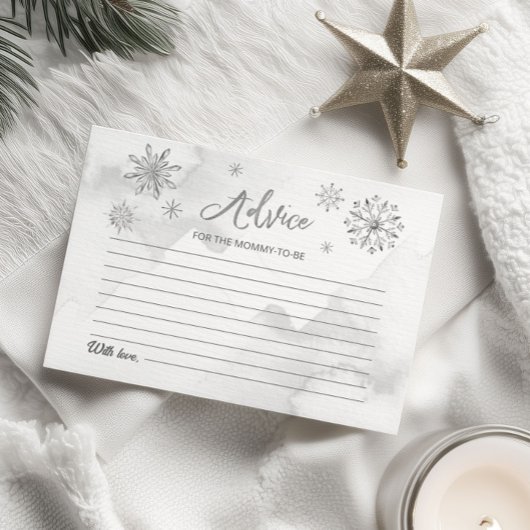 Little Snowflake Baby shower Advies Kaarten