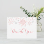 Little Snowflake Baby shower Bedankt (Staand voorkant)
