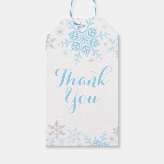 Little Snowflake Baby shower Gift Label Cadeaulabel (Voorkant)
