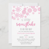 Little Snowflake Baby shower Invitation Kaart (Voorkant)