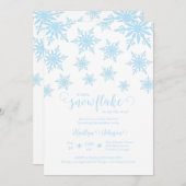 Little Snowflake Baby shower Kaart (Voorkant / Achterkant)