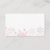 Little Snowflake Baby shower Luier Raffle Ticket Informatiekaartje (Achterkant)