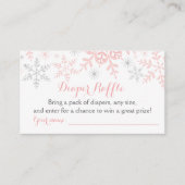 Little Snowflake Baby shower Luier Raffle Ticket Informatiekaartje (Voorkant)