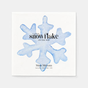 Little Snowflake Blue Wintery Baby shower Servet