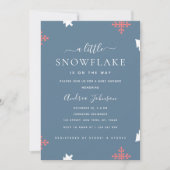 Little Snowflake Boy Baby shower Kaart (Voorkant)