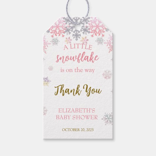 Little Snowflake Cadeaulabel (Voorkant)