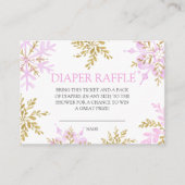 Little Snowflake Diaper Raffle Enclosure Card Informatiekaartje (Voorkant)