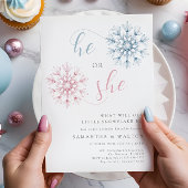Little Snowflake Gender Reveal Party Uitnodiging