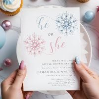 Little Snowflake Gender Reveal Party Uitnodiging