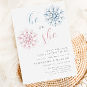 Little Snowflake Gender Reveal Party Uitnodiging