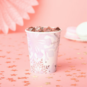 Little Snowflake Girl Baby shower Papieren Bekers