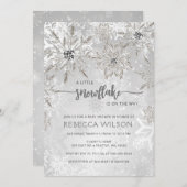 Little Snowflake is op weg naar het Baby shower Kaart (Voorkant / Achterkant)