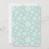 Little Snowflake Mint Chalkboard Baby shower Kaart (Achterkant)