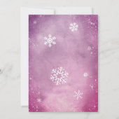Little snowflake on her way babyshower kaart (Achterkant)
