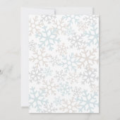 Little Snowflake Winter Baby Shower Kaart (Achterkant)