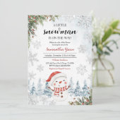 Little Snowman Baby shower Kaart (Staand voorkant)