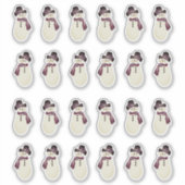 Little Snowman Label Sticker (Voorkant)