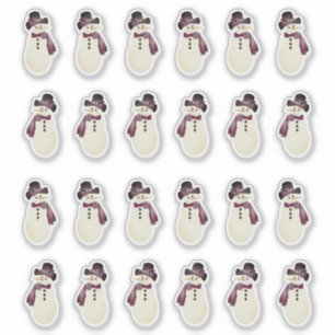 Little Snowman Label Sticker