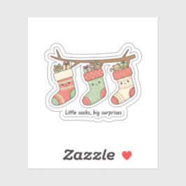 Little Socks Big Surprises Christmas Sticker