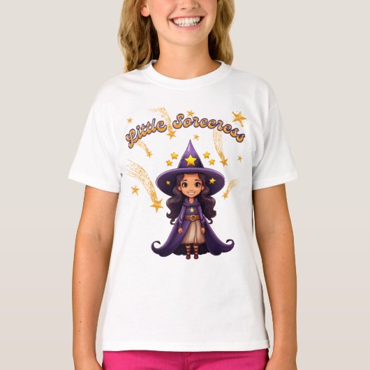 Little Sorceress – Kids’ Halloween T-Shirt (Voorkant)