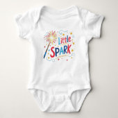 Little Spark Crayon Style Vuurwerk Sparkler Romper (Voorkant)