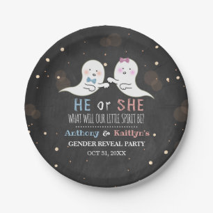 Little Spirit Halloween Ghosts Gender Reopenbaart  Papieren Bordje