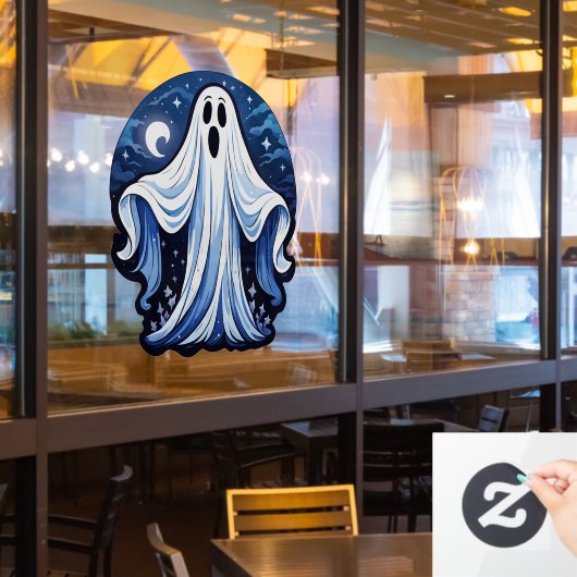 Little Spooky Ghost - Halloween 16 - Fan Fun Raamsticker (Restaurant Raam)