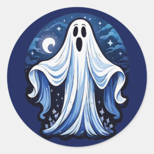 Little Spooky Ghost - Halloween 16 - Fan Fun Ronde Sticker