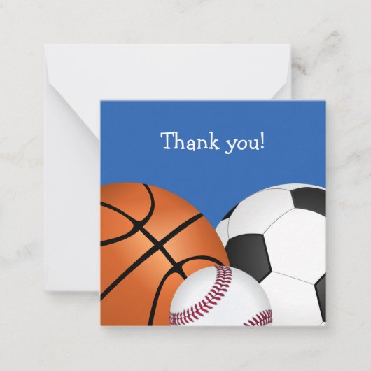 Little Sports Ball Merci Carte de note (Devant)
