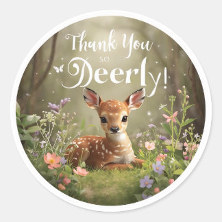 Little Spotted Deer Woodland Verjaardag Stickers -