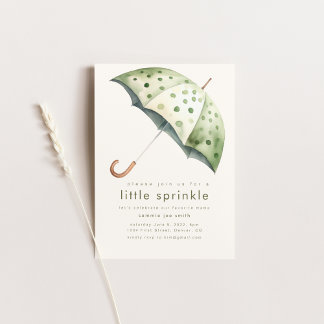 Little Sprinkle Baby shower Invitation Kaart