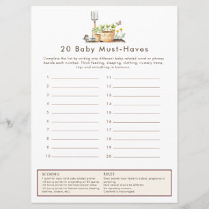 Little Sprout 20 Baby Behoeften Spelkaart Baby Sho Kaart