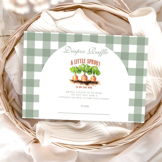 Little Sprout Baby shower Diapper Raffle Informatiekaartje