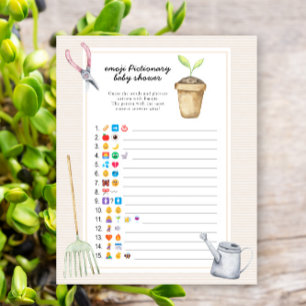 Little Sprout baby shower - emoji pictionary spel