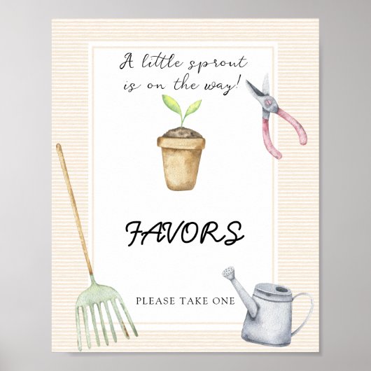 Little Sprout Baby shower Favors Poster (Voorkant)