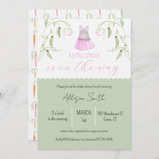 Little Sprout Baby Shower Invitation Kaart