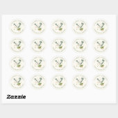 Little Sprout Baby Shower Stork Sticker (Feuille)