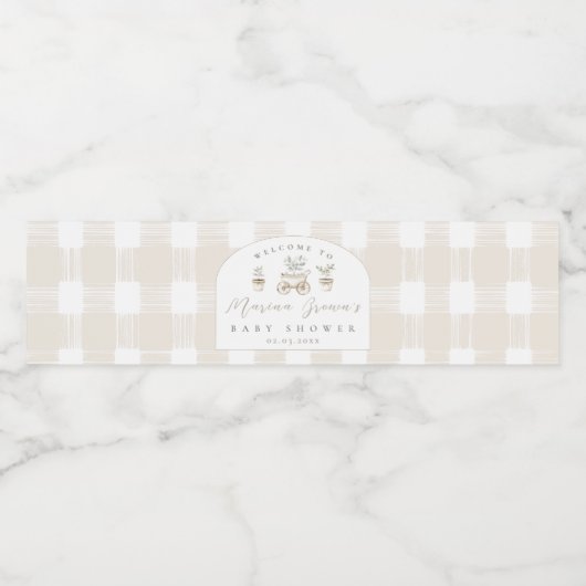 Little Sprout Baby shower Waterfles Etiket (Enkel label)