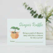 Little Sprout Diaper Raffle Baby shower Kaart (Staand voorkant)